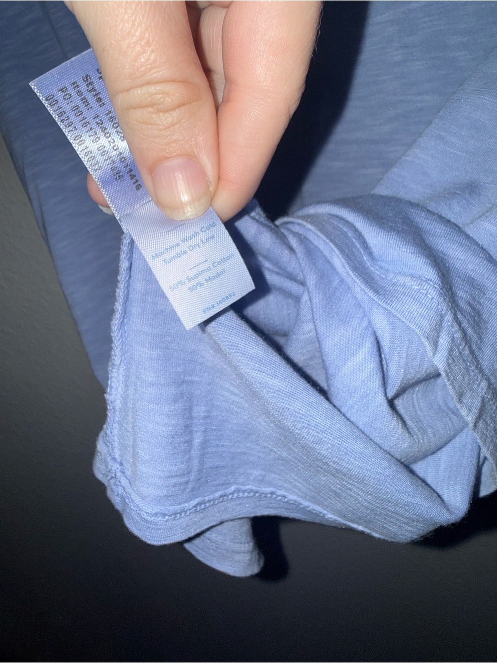 Marine Layer Boyfriend Relaxed V-Neck Tee Blue Supima Cotton Modal T-Shirt Sz S - Picture 6 of 6